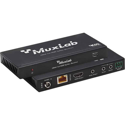 MuxLab 1x4 4K HDMI Splitter y Extensor HDBaseT Kit 120m HDR PoC