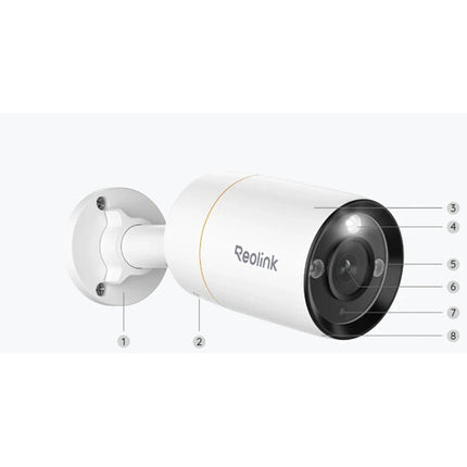 Reolink NVS16-12MB8 NVR 16 Canales 12MP con 4TB HDD y 10 Cámaras Bullet IP67