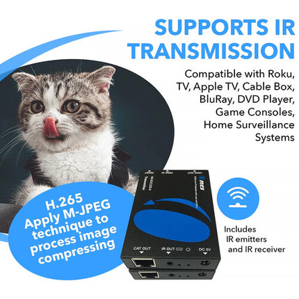 OREI HDMI Extensor Kit 1080p 330' con IR y Salida Loop HDMI