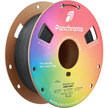 Polymaker Panchroma Basic PLA Dark Gray filamento para impresión 3D 350mm/s