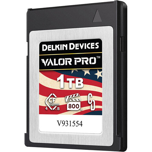 Delkin Devices 1TB Valor PRO CFexpress 4.0 Tarjeta de Memoria Tipo B 3700 MB/s Lectura 2800 MB/s Escritura