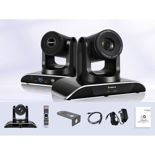 Tenveo All-in-One Kit de 2 Cámaras PTZ 1080p Zoom 20x con Controlador y Switcher Profesional