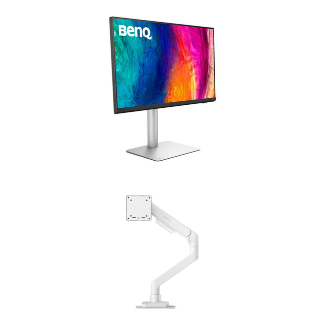 BenQ 27" PD2730S Monitor 5K UHD HDR 400 nits con Soporte Ergo Blanco
