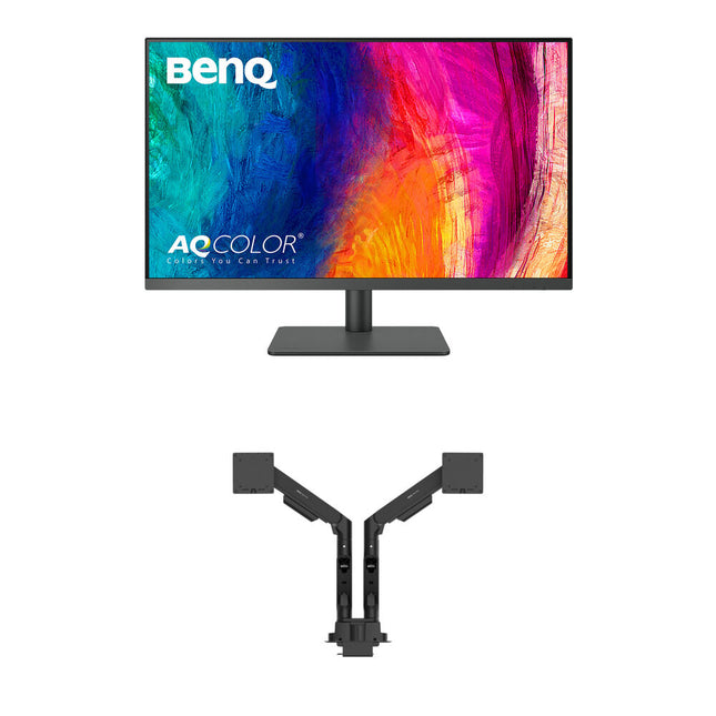 BenQ DesignVue PD3205U Monitor Dual 31 5" 4K UHD HDR con Brazo Ergo