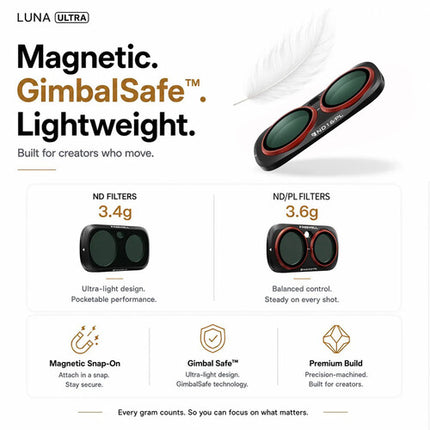 Freewell All Day Kit de 8 Filtros ND y ND/PL para Insta360 Luna Ultra