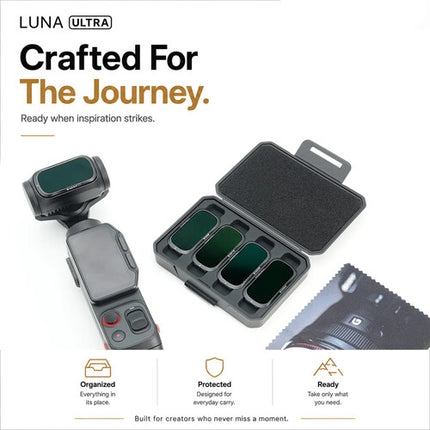 Freewell Standard Day ND Kit para Insta360 Luna Ultra con ND8 ND16 ND32 ND64 y estuche