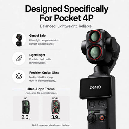 Freewell All Day QuickSwap Kit de 8 Filtros ND y Híbridos para DJI Osmo Pocket 4P Negro