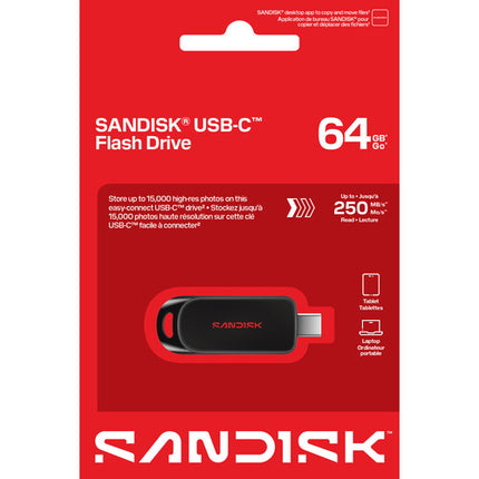SanDisk 64GB Memoria USB-C 3.2 Gen 1 250 MB/s Compacta
