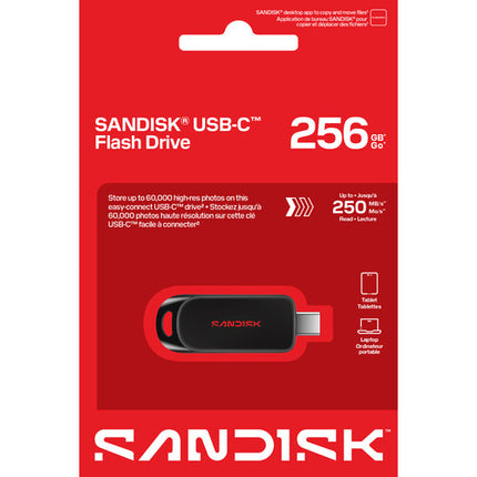 SanDisk 256GB USB-C 3.2 Gen 1 Unidad Flash 250MB/s Llaveros