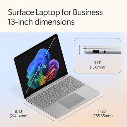 Microsoft 13" Surface Laptop para negocios Intel Core 8 núcleos 24GB RAM 1TB SSD Platinum