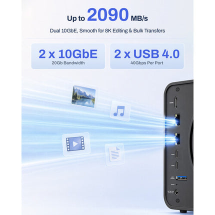 TerraMaster F6-425 Pro NAS con 6 Bahías SATA y 3 NVMe PCIe Slots