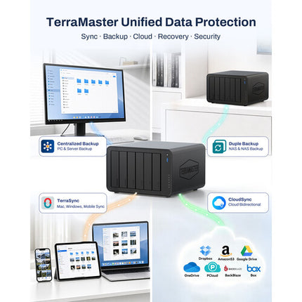 TerraMaster F6-425 Pro NAS con 6 Bahías SATA y 3 NVMe PCIe Slots