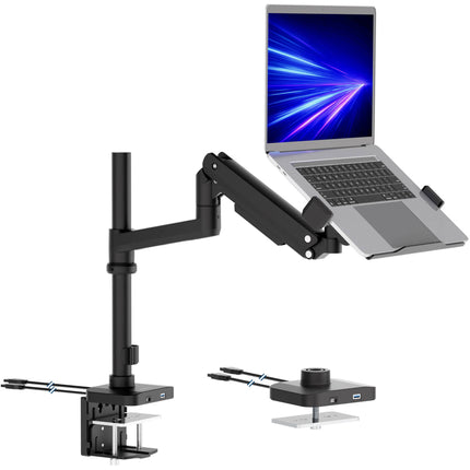 Mount-It! Soporte para Laptop con Brazo de Resorte Gas y Poste para Escritorio Capacidad 9 kg Compatible 11.6 a 17.3 pulgadas