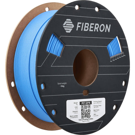 Polymaker Fiberon PET-GF15 Filamento PET reforzado con fibra de vidrio 1kg azul resistente al calor