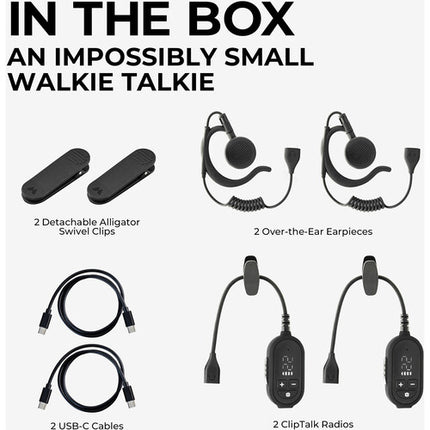Midland 2 Personas Radio Micro Walkie Talkie 22 Canales 8 Horas batería