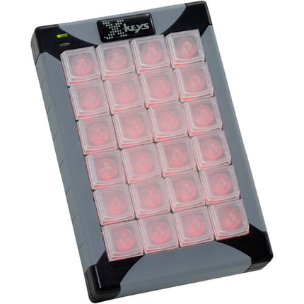 X-keys XK-24 Teclado USB con 24 Teclas Programables Retroiluminación LED