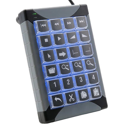 X-keys XK-24 Teclado USB con 24 Teclas Programables Retroiluminación LED