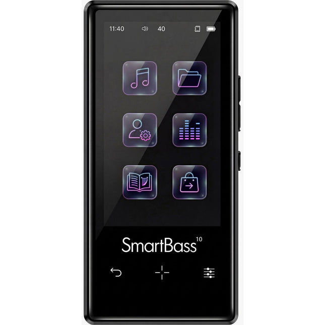 Samvix Smartbass 10 Reproductor MP3 Pantalla Táctil 16GB Negro USB-C Y Carga Inalámbrica
