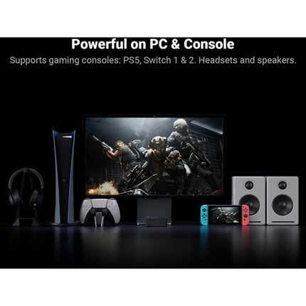 Fosi Audio StepSense C3 DAC y Amplificador para Auriculares con Cancelación de Ruido y Cable USB-A C a USB-C