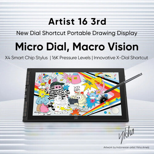 XPPen Artist 16 Pen Display Gen 3 Tableta Gráfica 15.4" Full HD 2 USB-C