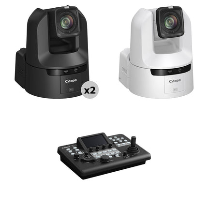 Canon CR-N400 Kit 3 Cámaras PTZ 4K 20x Zoom 12G-SDI Controlador Pantalla Táctil