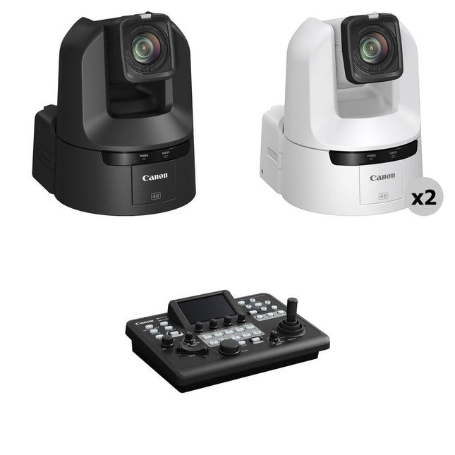 Canon CR-N400 Kit 3 Cámaras PTZ 4K 20x Zoom UHD 12G-SDI Control Touchscreen