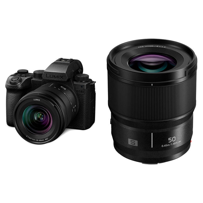 Panasonic LUMIX S5 IIX Cámara sin Espejo 24.2MP 6K30p con Lentes 20-60mm y 50mm