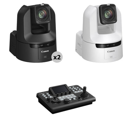 Canon CR-N350 Kit 3 Cámaras PTZ 4K 20x Zoom con Controlador RC-IP300