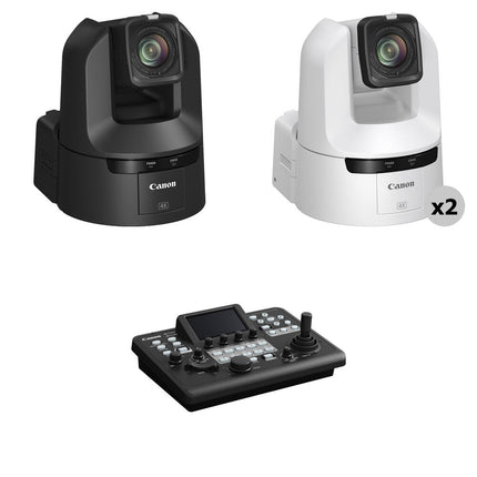 Canon CR-N350 4K PTZ Kit de 3 cámaras 20x Zoom con Controlador RC-IP300