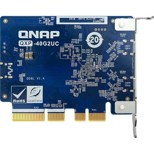 QNAP QXP-40G2UC Tarjeta de Expansión PCIe 4.0 2 Puertos USB-C 40 Gb/s