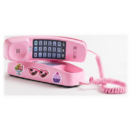 Ooma MyPhone Teléfono VoIP para Niños Rosa con Base Estación y Cable Ethernet