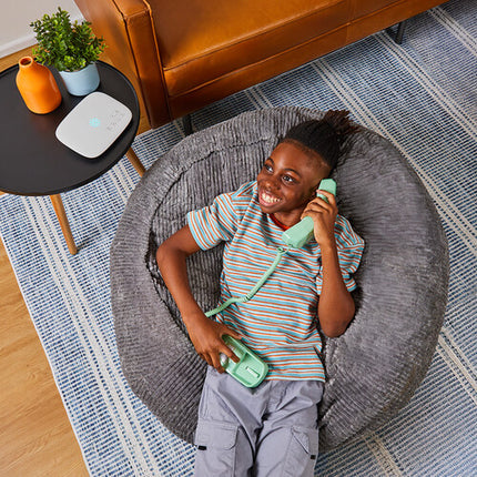 Ooma MyPhone Teléfono VoIP para Niños Verde con Estación Base y Cable Ethernet