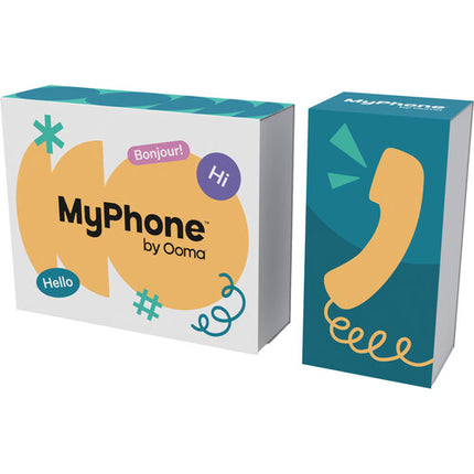 Ooma MyPhone Teléfono VoIP para Niños Verde con Estación Base y Cable Ethernet