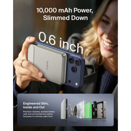 Belkin UltraCharge Slim Power Bank 10000mAh Carga Rápida 30W Sand