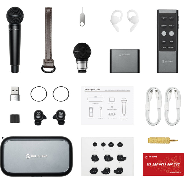 Hollyland MELO P1 Sistema inalámbrico de micrófono con cápsulas intercambiables 196 ft alcance y 40 horas batería