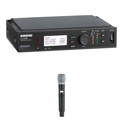 Shure ULXD Micrófono Inalámbrico de Mano con Cápsula Beta 87A y Rango Ultrawide 138 MHz