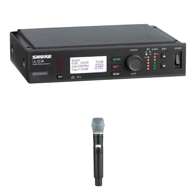 Shure ULXD Micrófono Inalámbrico de Mano con Cápsula Beta 87A y Rango Ultrawide 138 MHz