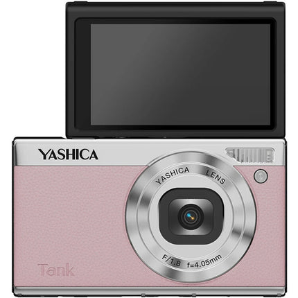 Yashica Tank cámara digital compacta 12MP 4.05mm lente rosa marshmallow
