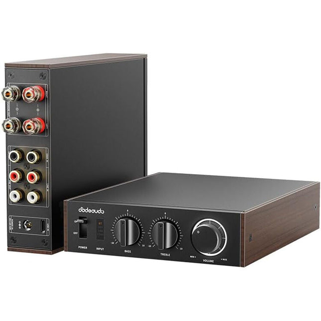 FiiO Level 1 Amplificador de Potencia 2.1 Canales 300W Bluetooth 6.0 Negro con Laterales de Nogal