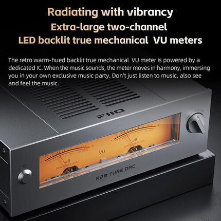 FiiO Warmer R2R DAC de escritorio y amplificador de tubo con 4 tubos E88CC y entradas USB ópticas y coaxiales