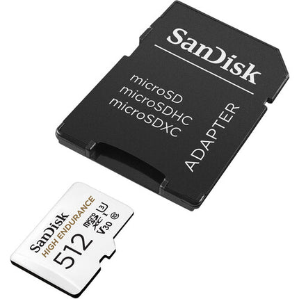 SANDISK 512GB microSD UHS-I High Endurance Tarjeta de Memoria con Adaptador SD