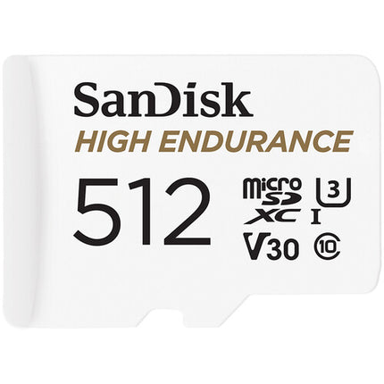 SANDISK 512GB microSD UHS-I High Endurance Tarjeta de Memoria con Adaptador SD