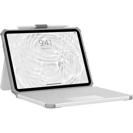 Urban Armor Gear Funda Teclado Resistente USB-C para iPad 11" A16 Blanca Protección Caídas 2 Metros
