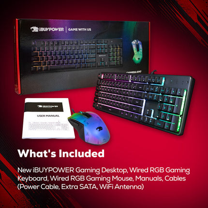 iBUYPOWER Slate PC Gaming con Intel i7 16GB RAM 1TB SSD 8GB RTX 5060