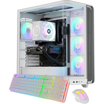 iBUYPOWER Trace X White PC Gaming Intel 10-Core 16GB RAM 1TB SSD RTX 5060