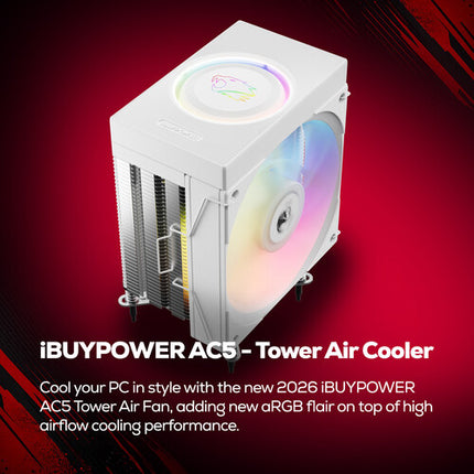iBUYPOWER Trace X White PC Gaming Intel 10-Core 16GB RAM 1TB SSD RTX 5060