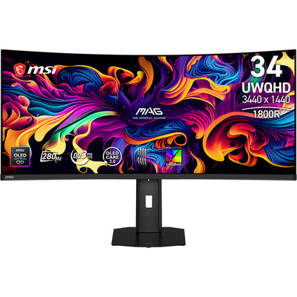 MSI MAG 341CQP QD-OLED Monitor Curvo 34 Pulgadas 1440p 280 Hz HDR Ultrapanorámico