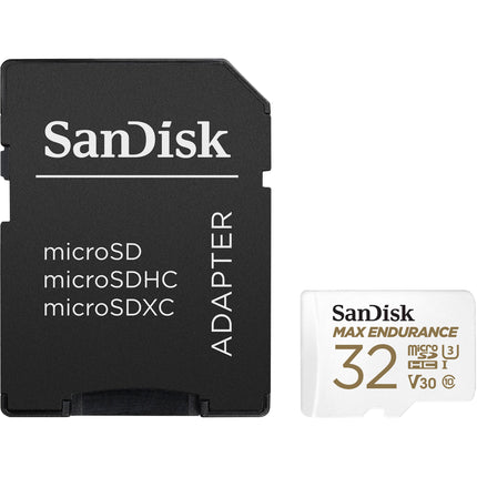SANDISK 32GB MAX ENDURANCE microSDHC UHS-I 100MB/s con Adaptador SD