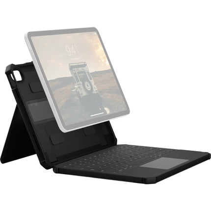 Urban Armor Gear Funda Teclado Resistente para iPad 11" A16 USB-C Apantallamiento contra caídas 6.6 pies