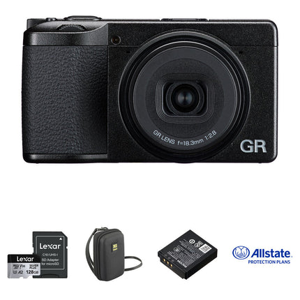 Ricoh GR IV Cámara Digital 25.7MP 28mm Kit Deluxe 128GB Batería Extra Funda